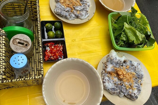 Hanoi Walking Street Food Tour with Train Street - Seven Hanoi dishes, from bun cha to Vietnamese salad
