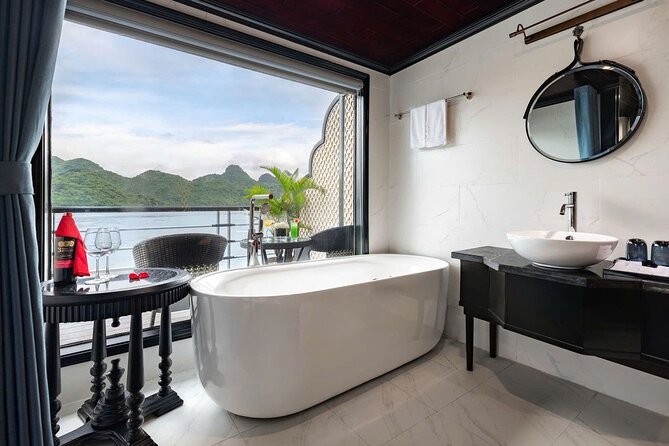Lan Ha - Ha Long Bay 5Star cruise-Private balcony cabin 2day trip - Sunset, spring rolls, and free time on deck