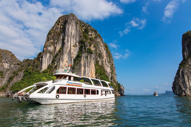 Luxury Halong Bay 1 Day on Cruises From Hanoi with Bus & Lunch - Boarding the Alova Premium cruise