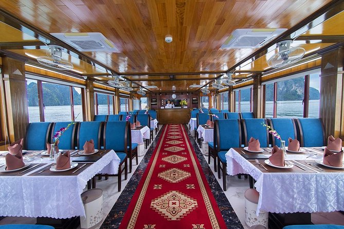 Luxury Halong Bay 1 Day on Cruises From Hanoi with Bus & Lunch - Titov Island for swimming and views