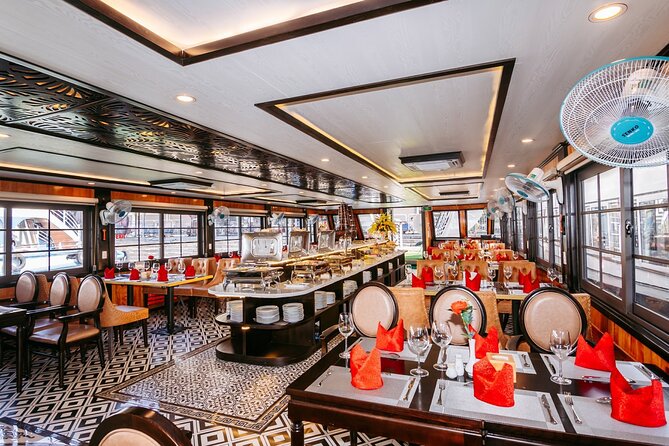 LUXURY Halong Bay Cruise 5 Stars Full Day Tour with Buffet Lunch - Ti Top Island for swimming or a short hike