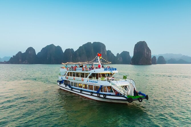 LUXURY Halong Bay Cruise 5 Stars Full Day Tour with Buffet Lunch - Leaving Hanoi by limousine bus
