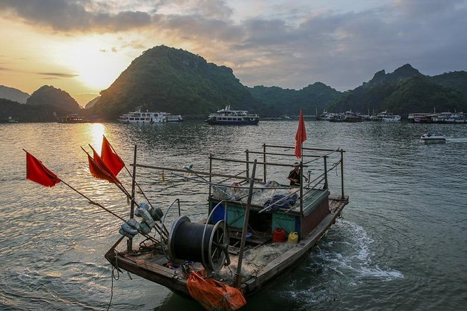 Magical Sunset and Evening with glowing plankton by Cat Ba Local - Kayaking after dark