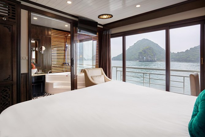 Overnight Luxury 5 Star Alisa Cruise with Meals, Kayak or Bamboo Boat - Day one: limestone islands, lunch, and the afternoon choice