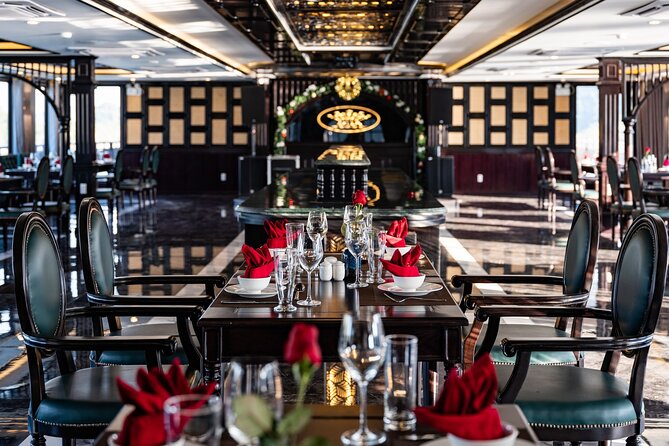 RITA CRUISE - LUXURY 5 STAR CRUISE in HALONG BAY from HANOI - Sunrise on the fifth-floor sundeck