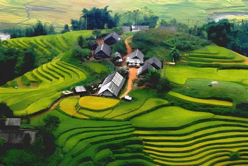 Sapa 1 Day Long Trek: Trek to Hau Thao and Sa Seng Villages - Bamboo forest, rice fields, and the final descent