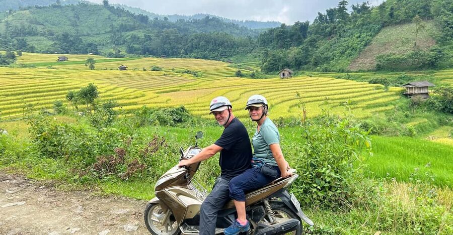 Sapa: Motorbike Tour 1 Day Visit Waterfalls & Local Villages - Rice terraces, wooden homes, and village roads