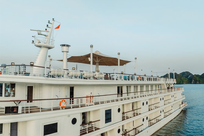 Stellar Cruise Full Day Explore Halong Bay - Limestone towers on the way to Bai Tu Long Bay