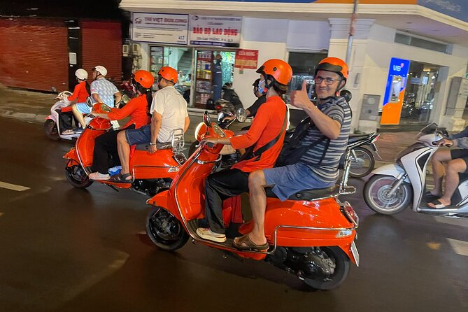 Vespa Female Ao Dai riders Night Street Food + See Train Street - Safety, comfort, and the feel of the ride