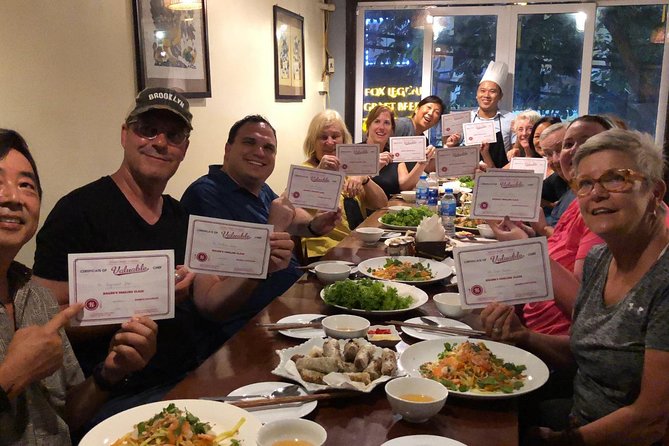 Vietnamese Food Cooking Class in Hanoi with Market Experience - Eating what you cook at noon or 5:30 PM